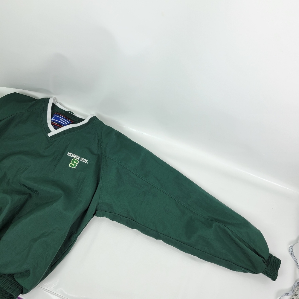 Michigan State Vintage Windbreaker Pullover Jacket Like New Sz Medium - Picture 10 of 10